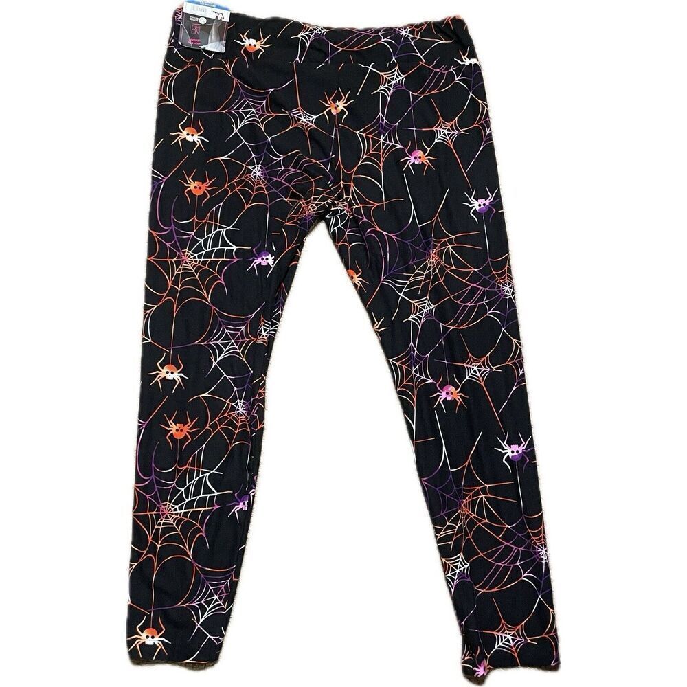 NOBO No Boundaries Juniors Halloween Spiderweb Leggings Size XXXL/3XG (21)